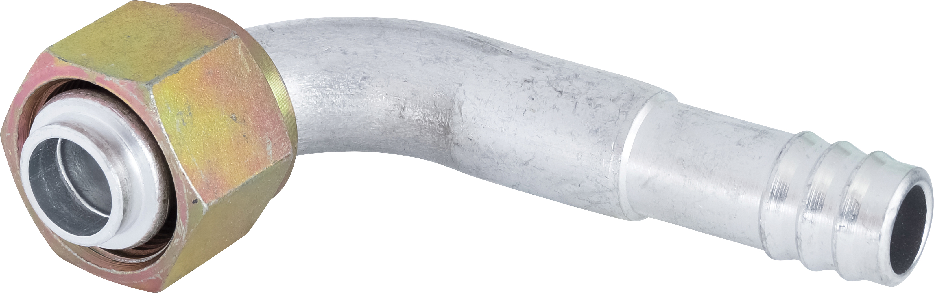 HOSE FITTING, BARB, FOR, 90 DEG, #12, ALUMINIUM