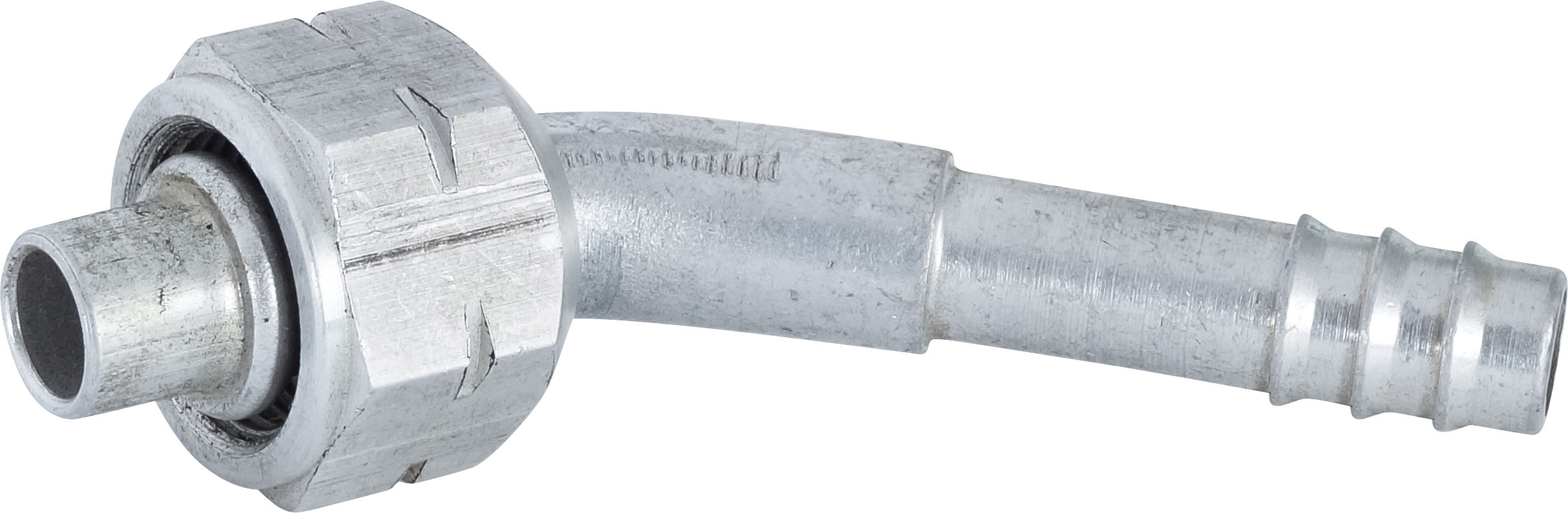 HOSE FITTING, BARB, FOR, 45 DEG, M20, #8, ALUMINIUM, METRIC