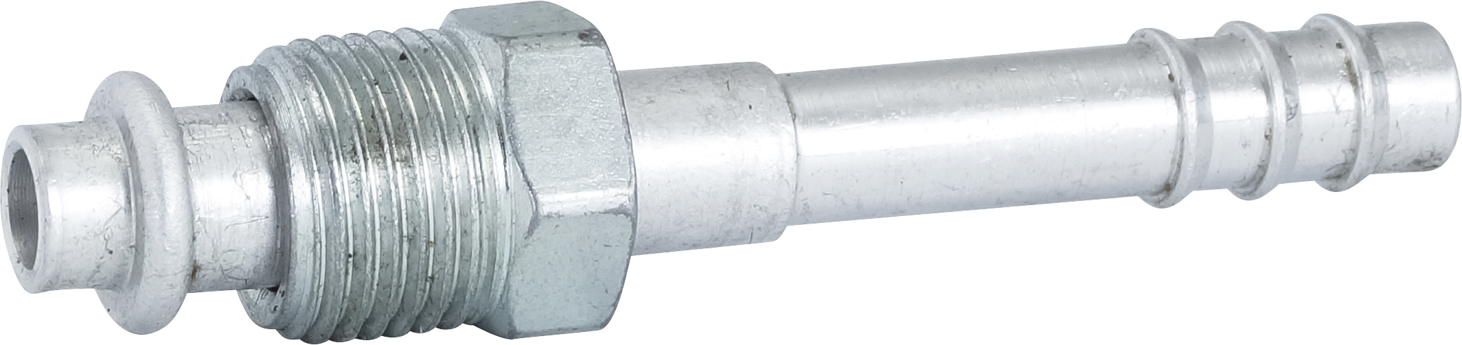 HOSE FITTING, BARB, MOR, STR, #6, ALUMINIUM