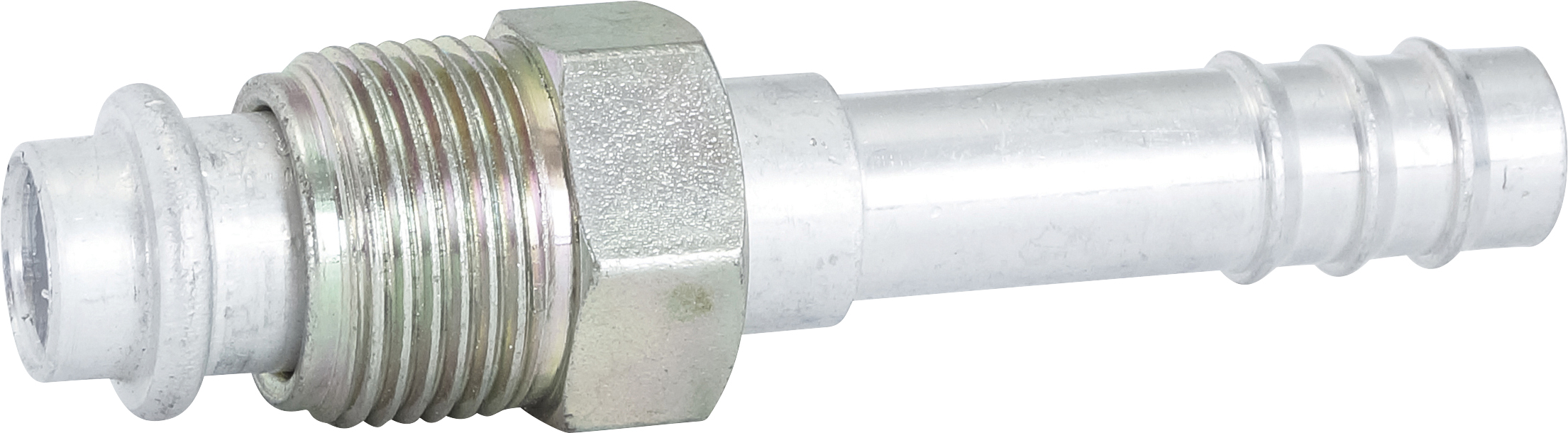 HOSE FITTING, BARB, MOR, STR, #8, ALUMINIUM