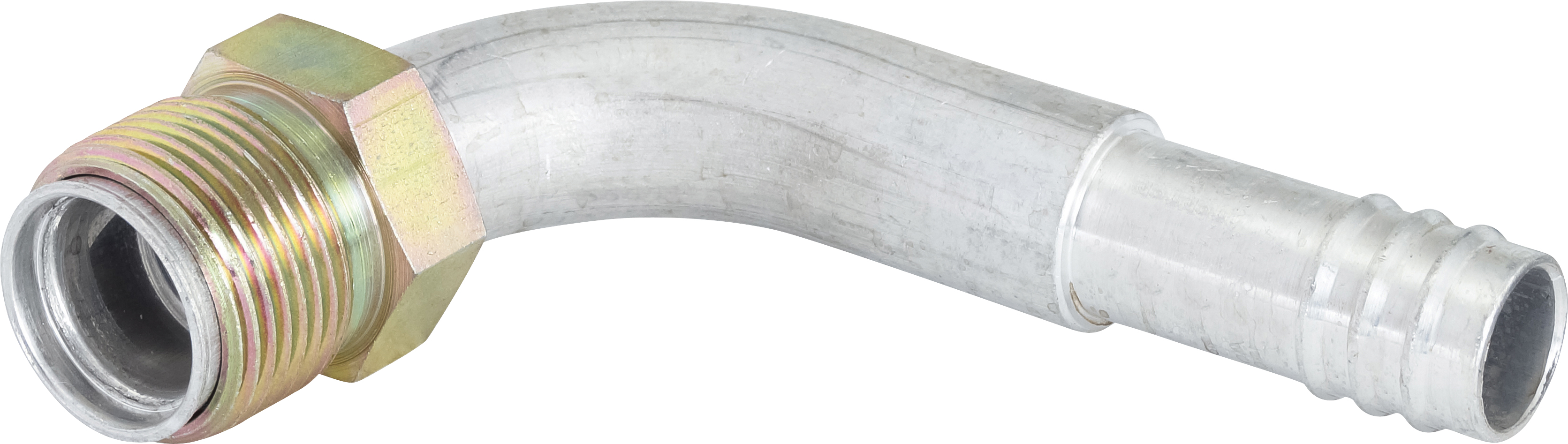 HOSE FITTING, BARB, MIO, 90 DEG, #12, ALUMINIUM