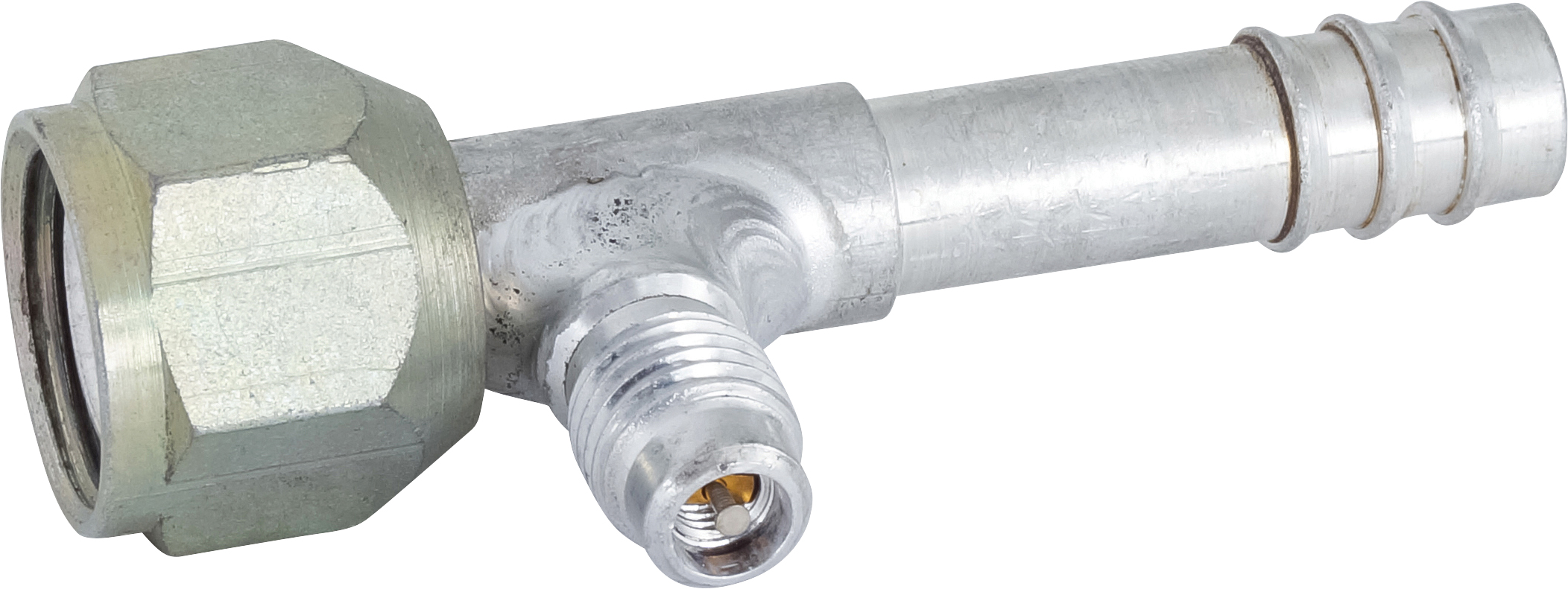 HOSE FITTING, BARB, FF, STR, #8, ALUMINIUM, R12 ACCESS