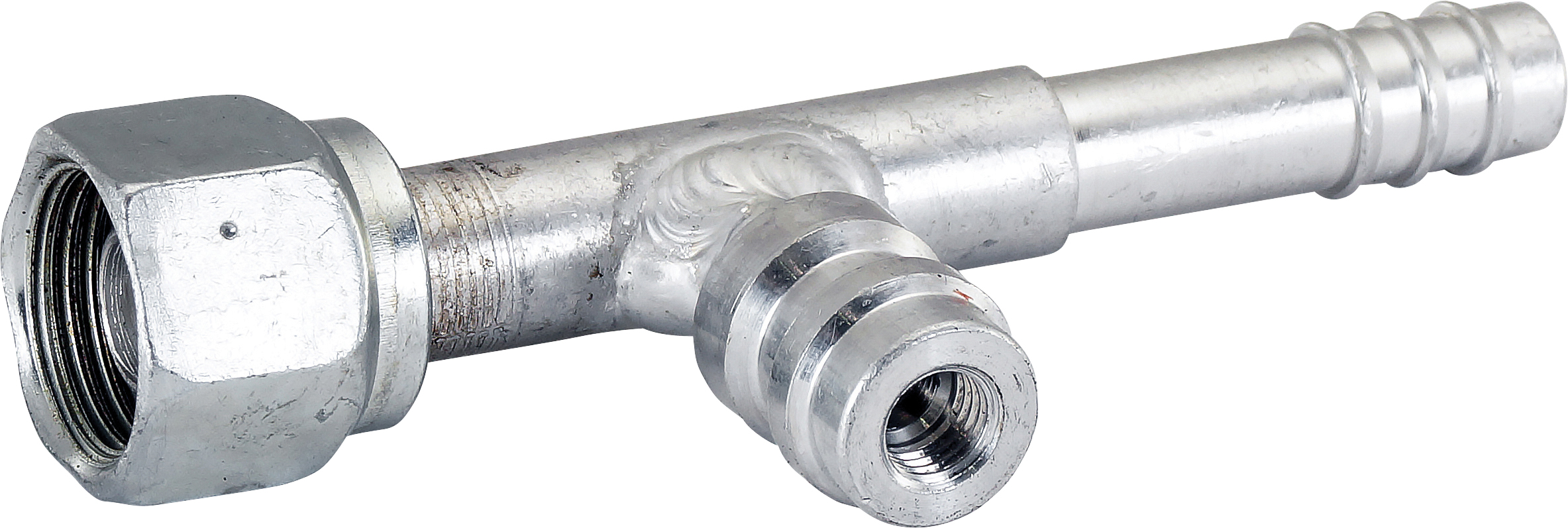 HOSE FITTING, BARB, FOR, STR, #8, ALUMINIUM, R134A ACCESS