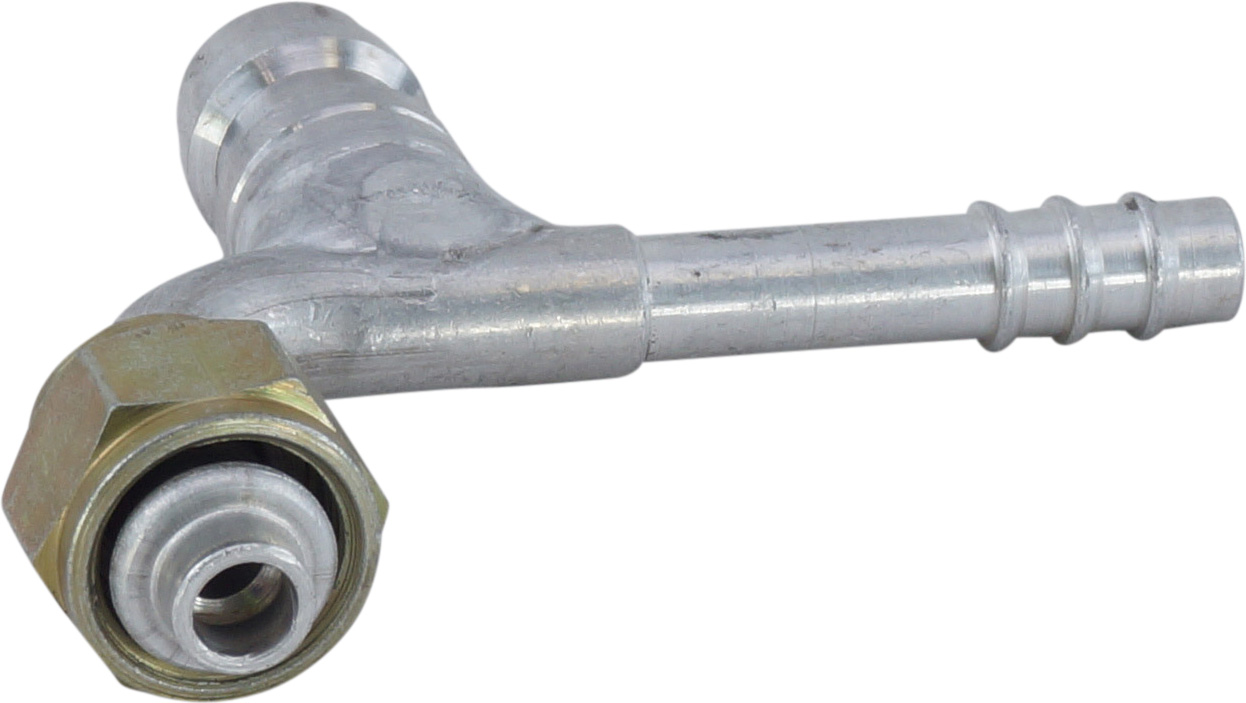 HOSE FITTING, BARB, FOR, 90 DEG, #6, ALUMINIUM, R134A ACCESS