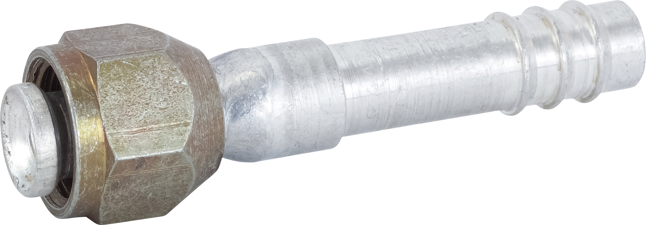 HOSE FITTING, BARB, FF, STR, #6, #8, ALUMINIUM, STEP-UP
