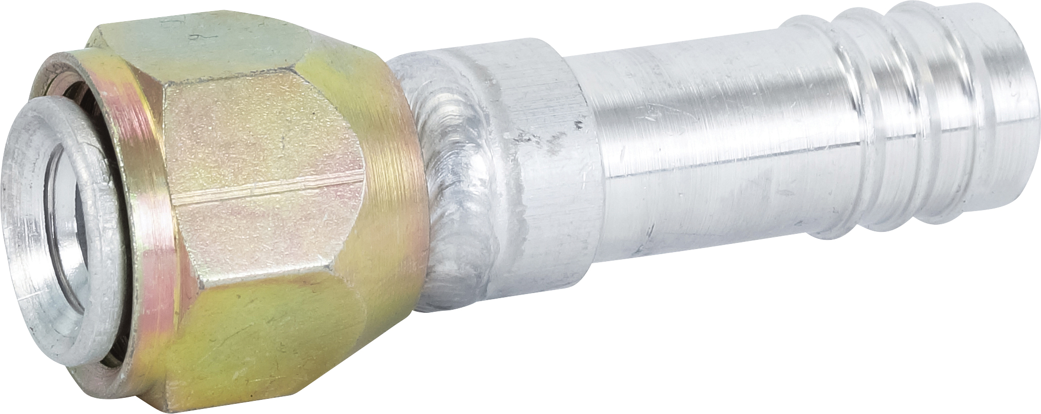 HOSE FITTING, BARB, FF, STR, #10, #12, ALUMINIUM, STEP-UP