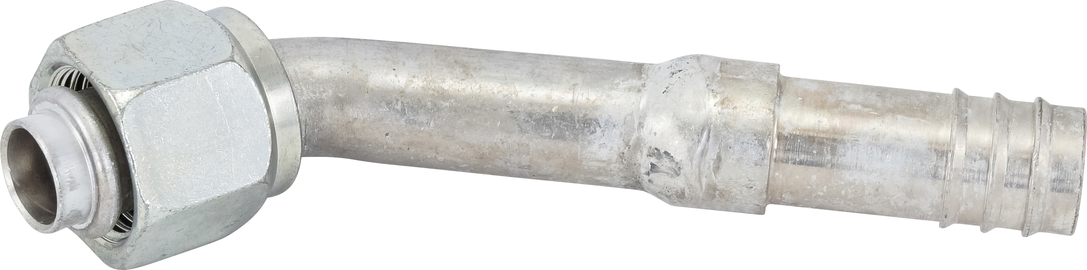 HOSE FITTING, BARB, FOR, 45 DEG, #10, #12, ALUMINIUM, STEP-UP