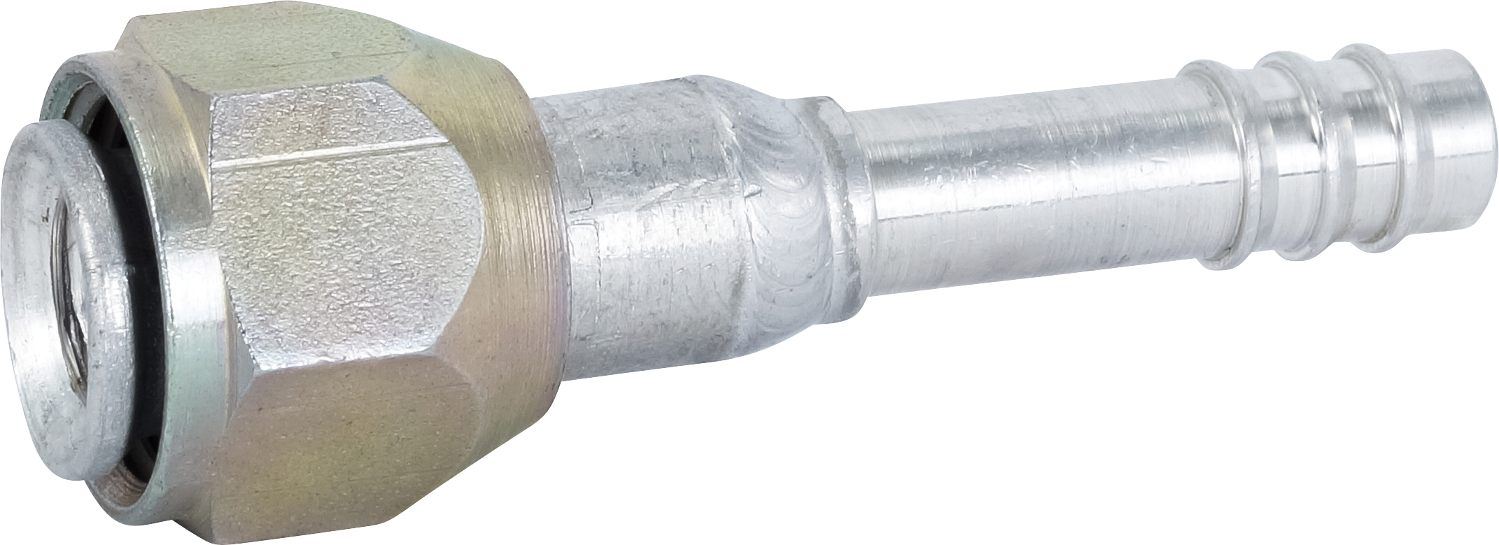 HOSE FITTING, BARB, FF, STR, #10, #8, ALUMINIUM, STEP-DOWN