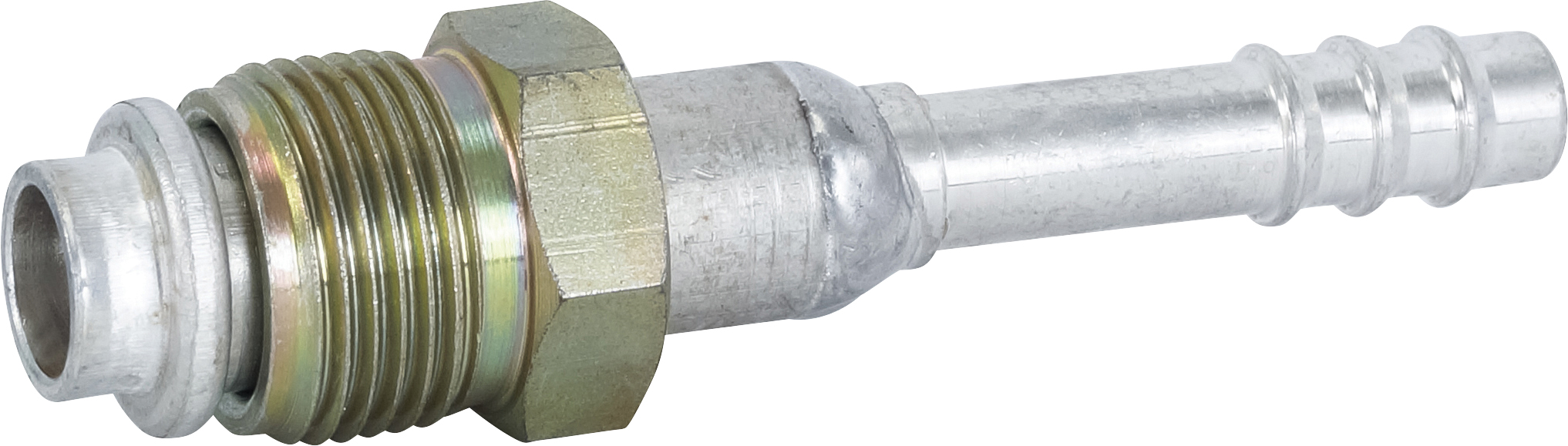 HOSE FITTING, BARB, MOR, STR, #8, #6, ALUMINIUM, STEP-DOWN