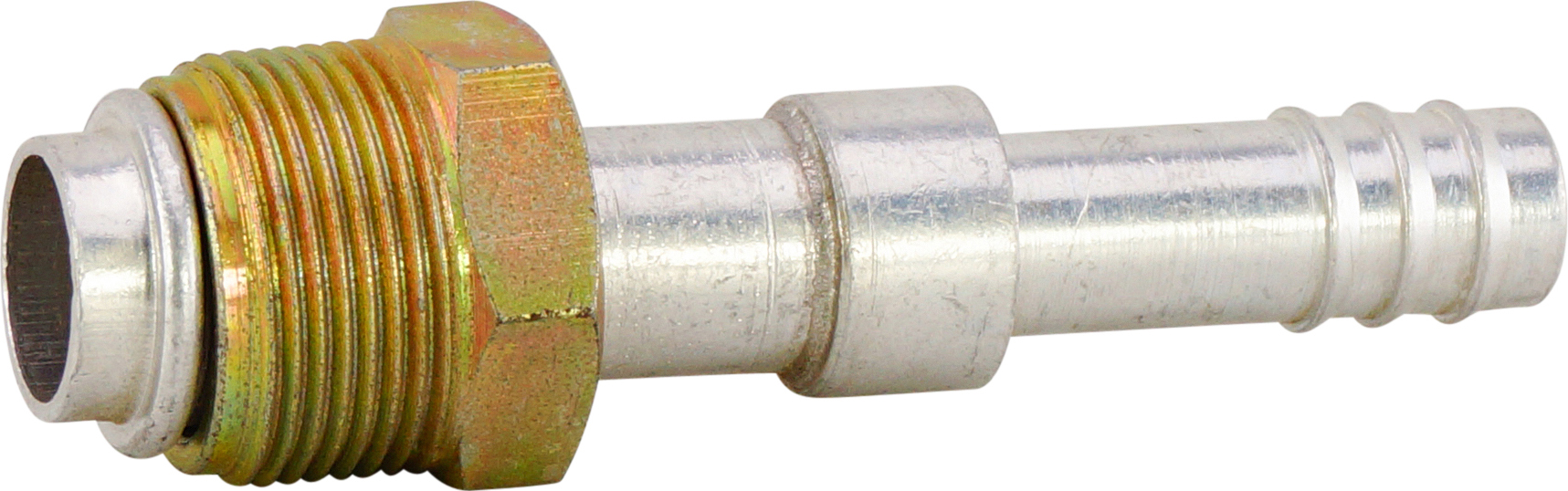 HOSE FITTING, BARB, MOR, STR, #12, #10, ALUMINIUM, STEP-DOWN