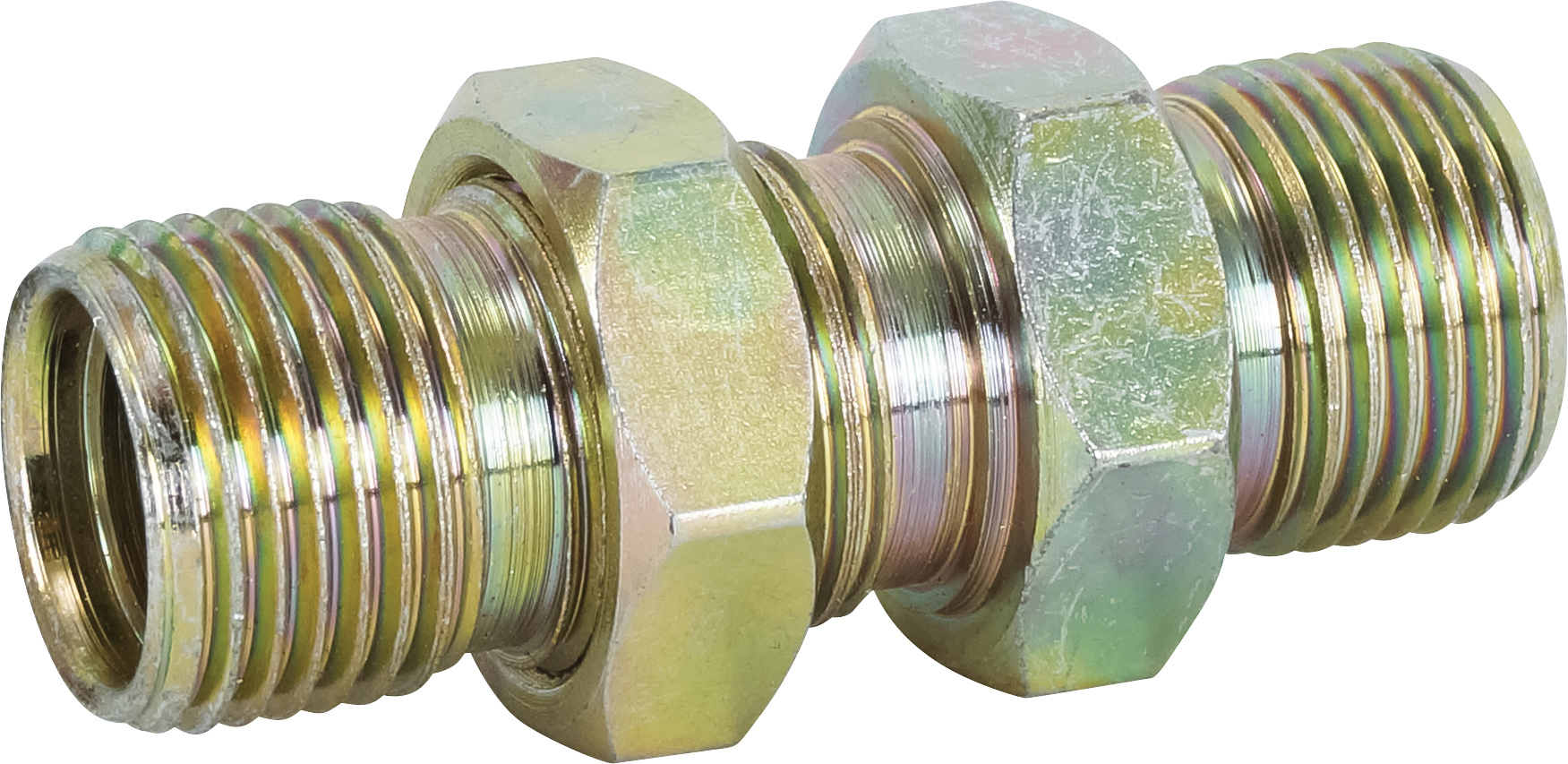 HOSE FITTING, MIO-MIO, STR, #8, STEEL, BULKHEAD