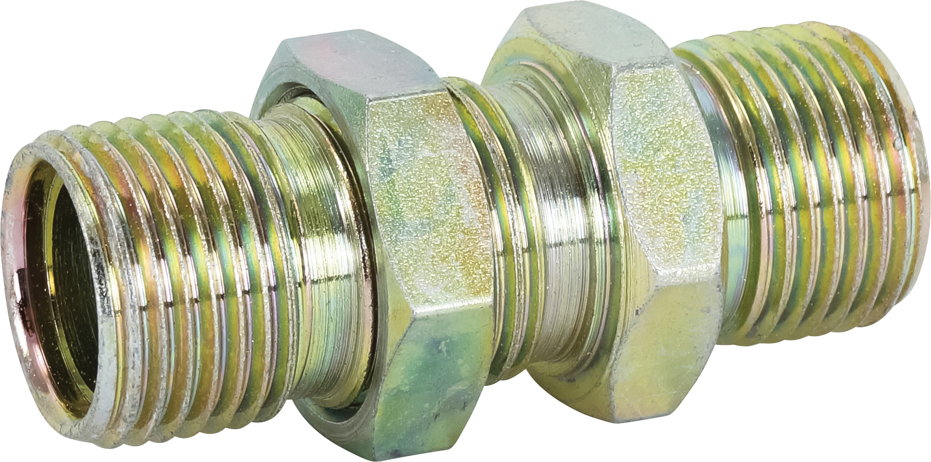 HOSE FITTING, MIO-MIO, STR, #10, STEEL, BULKHEAD