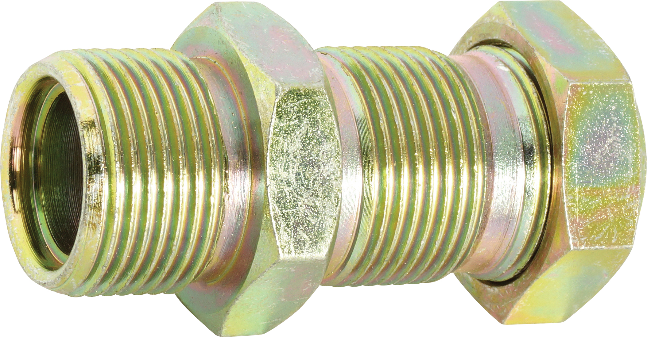 HOSE FITTING, MIO-MIO, STR, #12, STEEL, BULKHEAD
