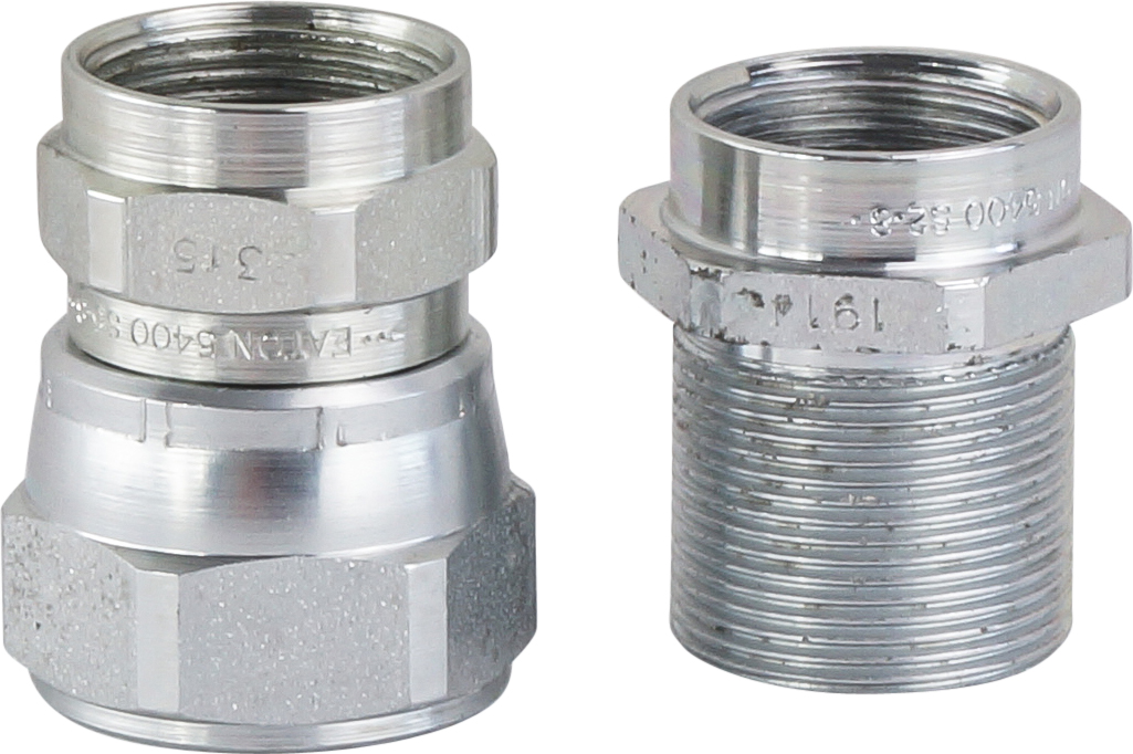 HOSE FITTING, MIO-MIO, #8, STEEL, QUICK-DISCONNECT ASSEMBLY
