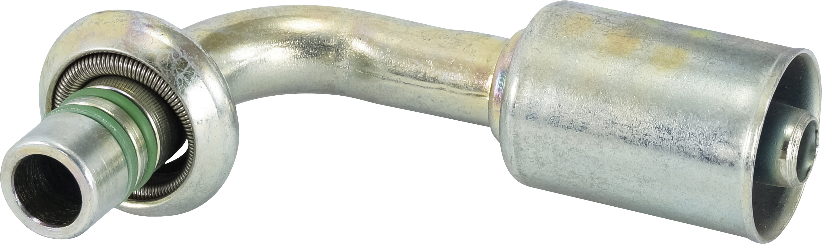 HOSE FITTING, MSL, 90 DEG, #8, ALUMINIUM, STANDARD, SPRING-LOCK