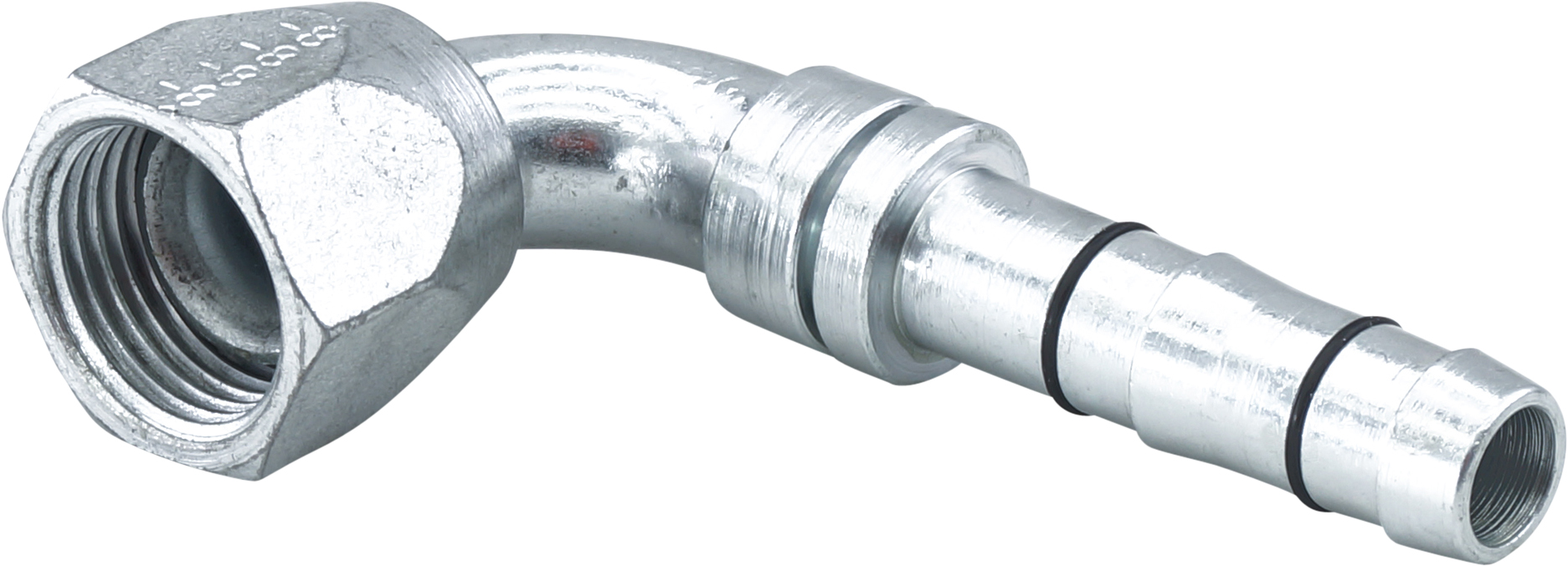 HOSE FITTING, EATON, E-Z CLIP, FEMALE FLARE, STEEL, 90 DEG, #8