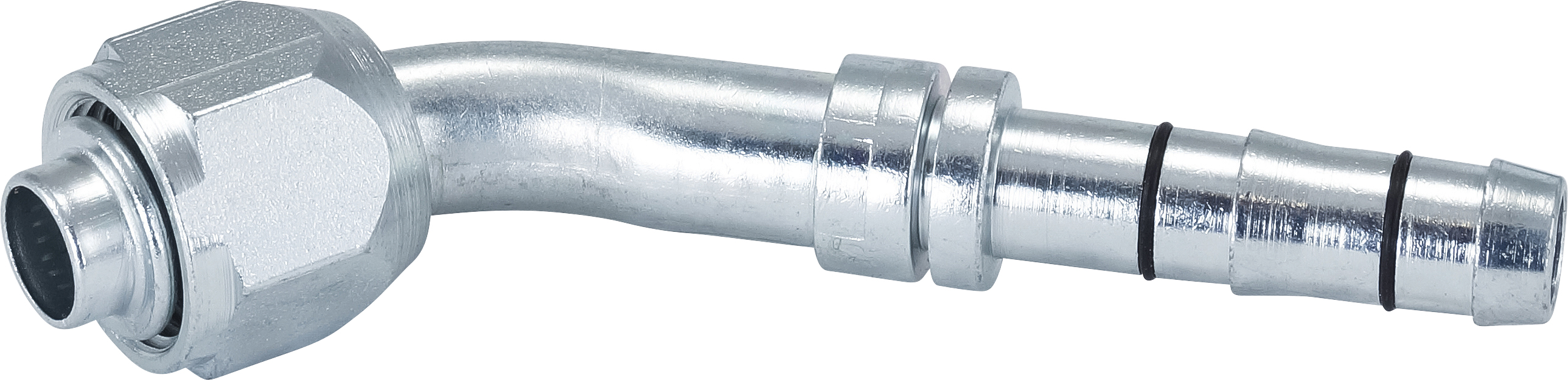 HOSE FITTING, EATON, E-Z CLIP, FOR, 45 DEG, #8, STEEL