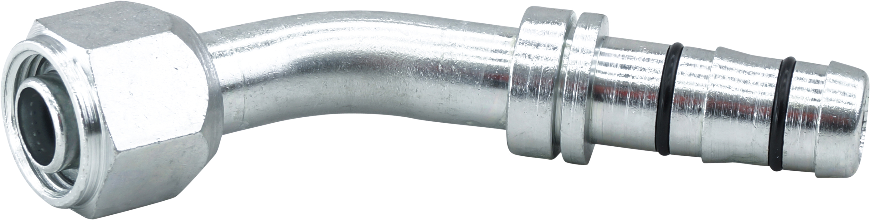 HOSE FITTING, EATON, E-Z CLIP, FOR, 45 DEG, #10-#12, STEEL, STEP-UP