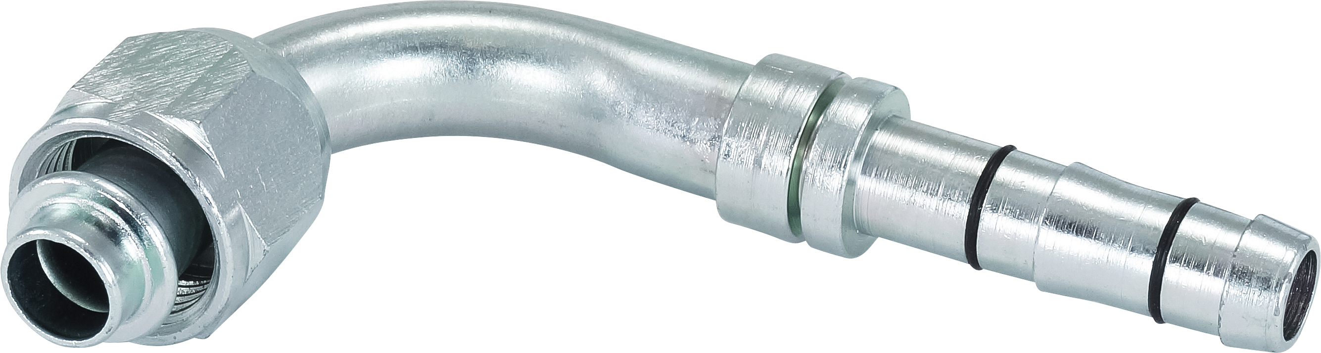 HOSE FITTING, EATON, E-Z CLIP, FOR, 90 DEG, #8, STEEL