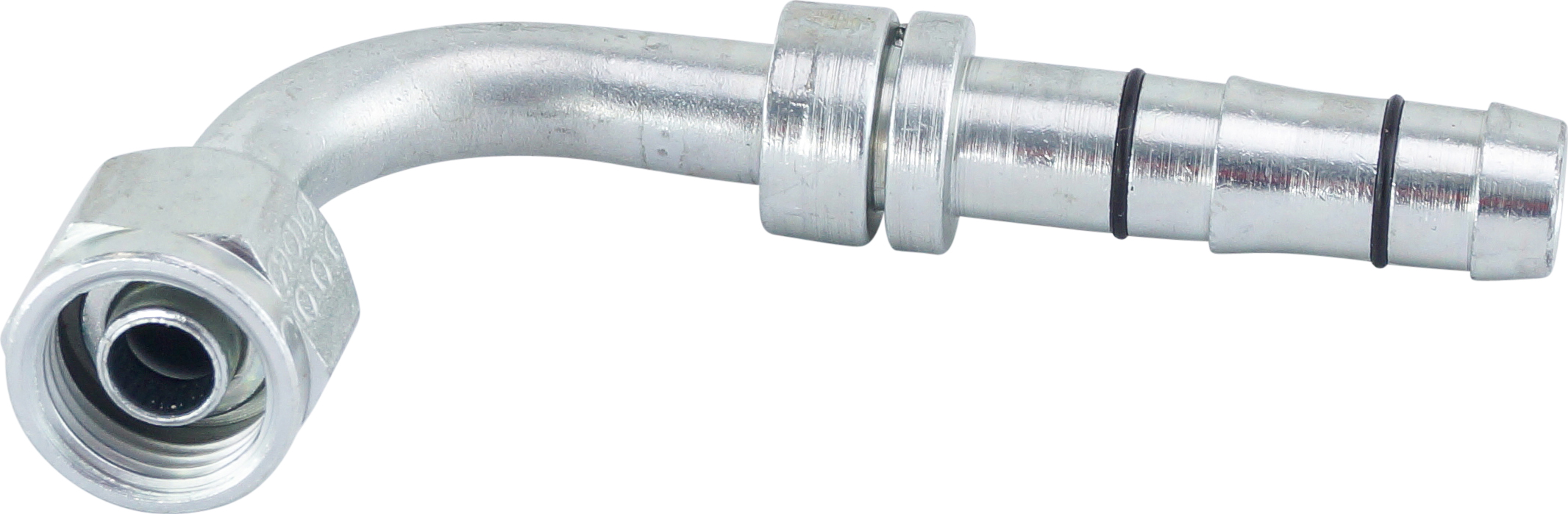 HOSE FITTING, EATON, E-Z CLIP, FOR, 90 DEG, #6-8, STEEL