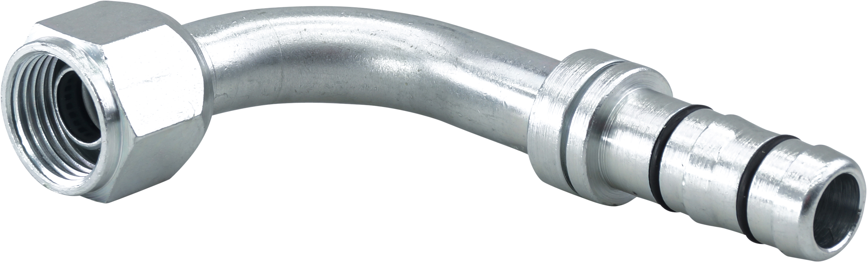 HOSE FITTING, EATON, E-Z CLIP, FOR, 90 DEG, #10-#12, STEEL, STEP-UP