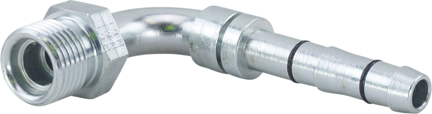 HOSE FITTING, EATON, E-Z CLIP, MIO, 90 DEG, #6, STEEL