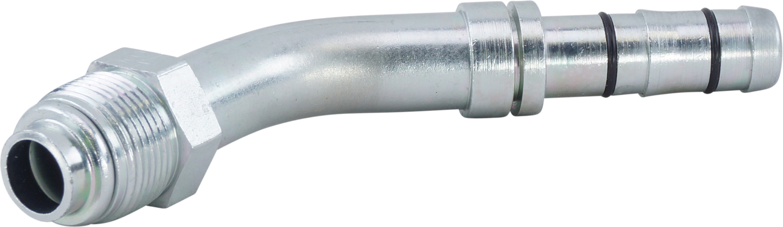 HOSE FITTING, EATON, E-Z CLIP, MOR, 45 DEG, #10, STEEL