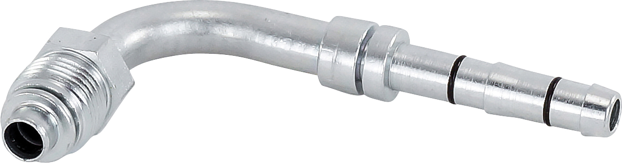 HOSE FITTING, EATON, E-Z CLIP, MOR, 90 DEG, #6, STEEL