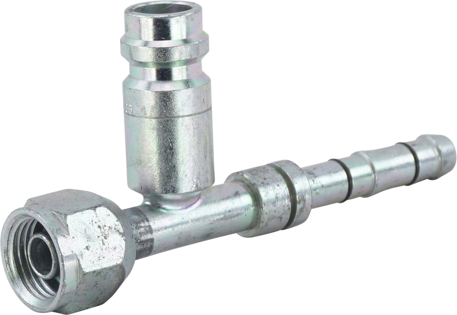HOSE FITTING, EATON, E-Z CLIP, FOR, STR, #6, STEEL, R134A ACCESS