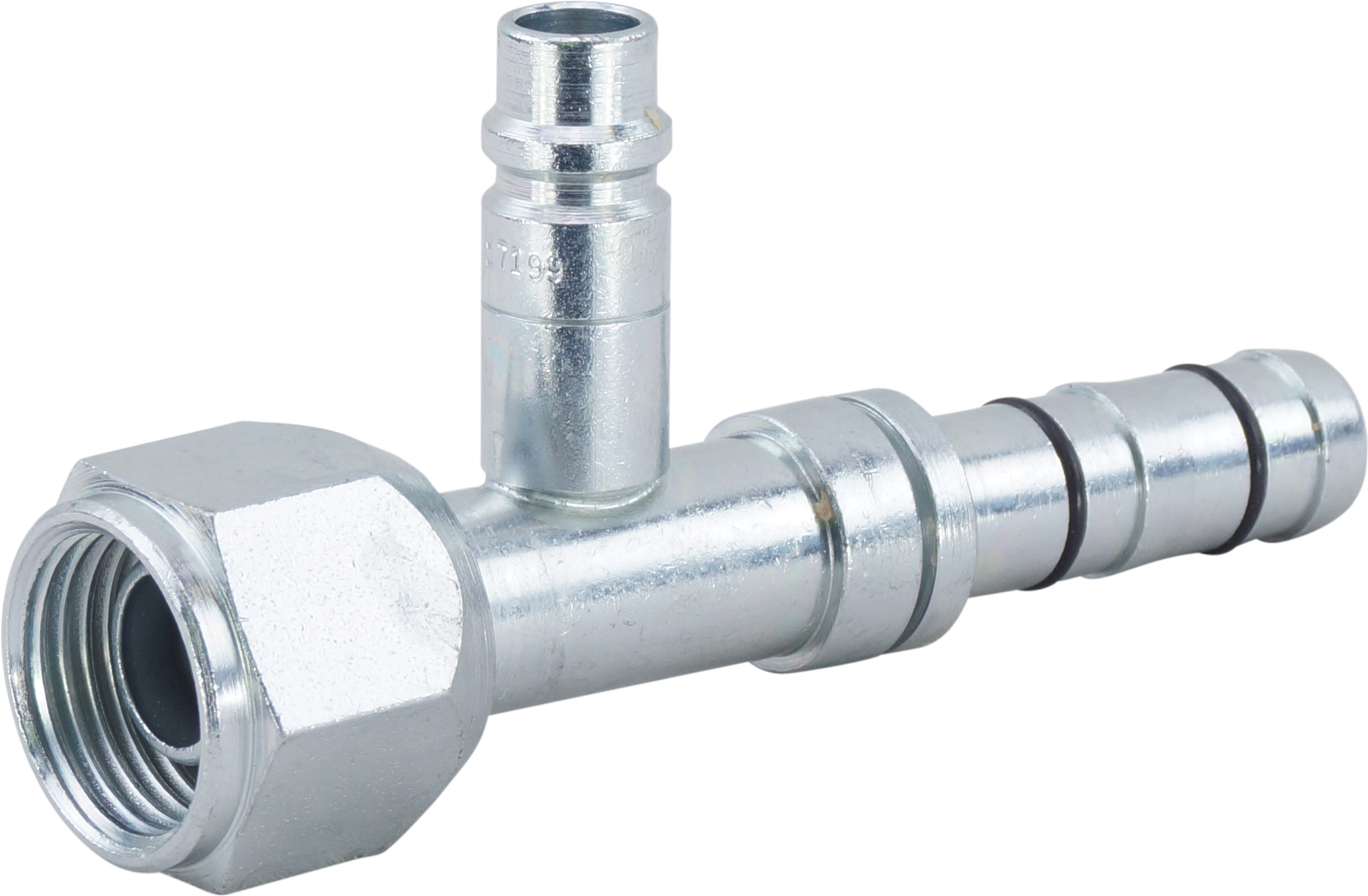 HOSE FITTING, EATON, E-Z CLIP, FOR, STR, #10, STEEL, R134A ACCESS