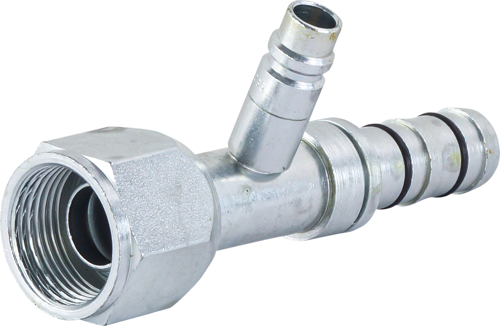 HOSE FITTING, EATON, E-Z CLIP, FOR, STR, #12, STEEL, R134A ACCESS