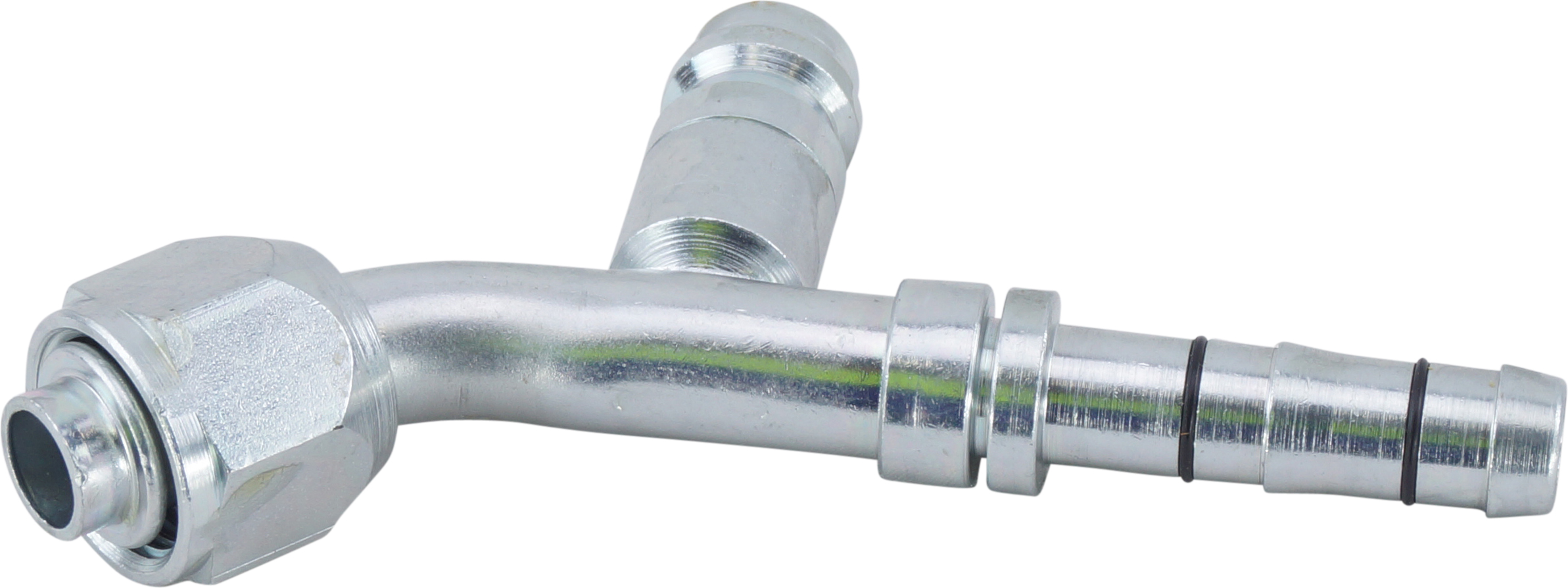 HOSE FITTING, EATON, E-Z CLIP, FOR, 45 DEG, #8, STEEL, R134A ACCESS
