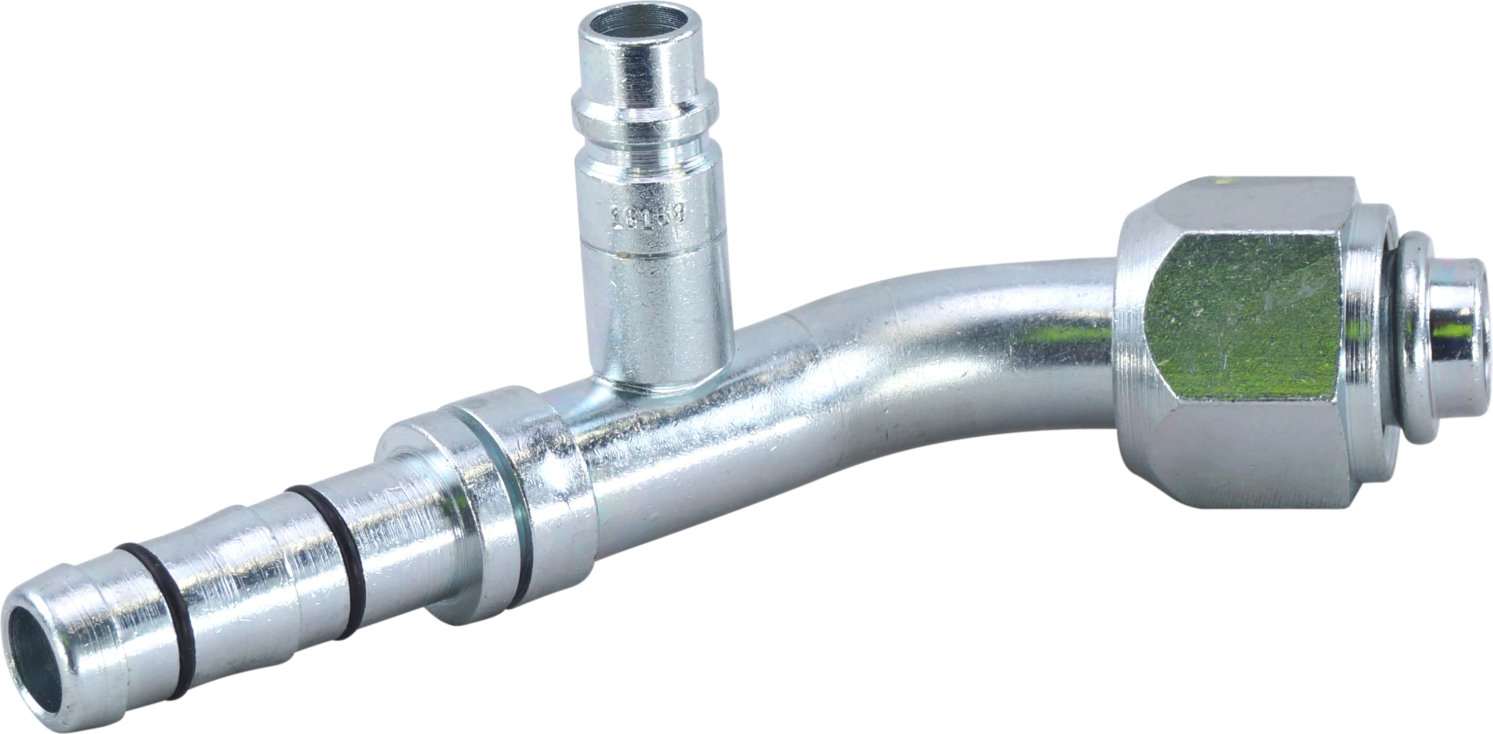 HOSE FITTING, EATON, E-Z CLIP, FOR, 45 DEG, #10, STEEL, R134A ACCESS