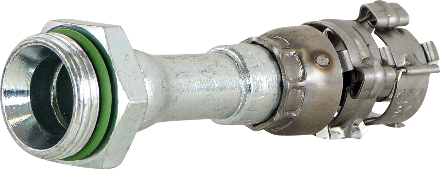 HOSE FITTING, SUPERFLEX HD, MIO #8 QUICK-DISCONNECT, STR, #8, STEEL, SUITS CAT NEW PAD