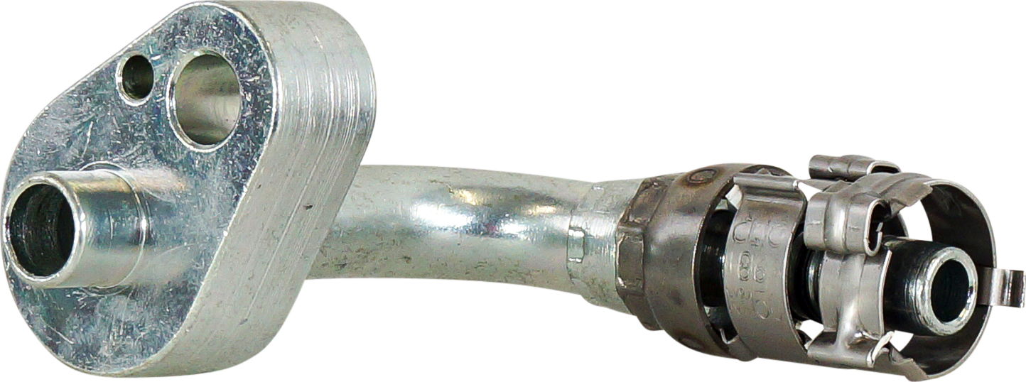 HOSE FITTING, SUPERFLEX HD, PAD, 90 DEG, #6, STEEL, SUITS CAT NEW PAD