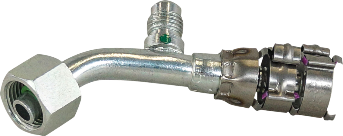 HOSE FITTING, SUPERFLEX HD, FOR, 45D, #6, STEEL, 1/4-INCH MF (R12) ACCESS