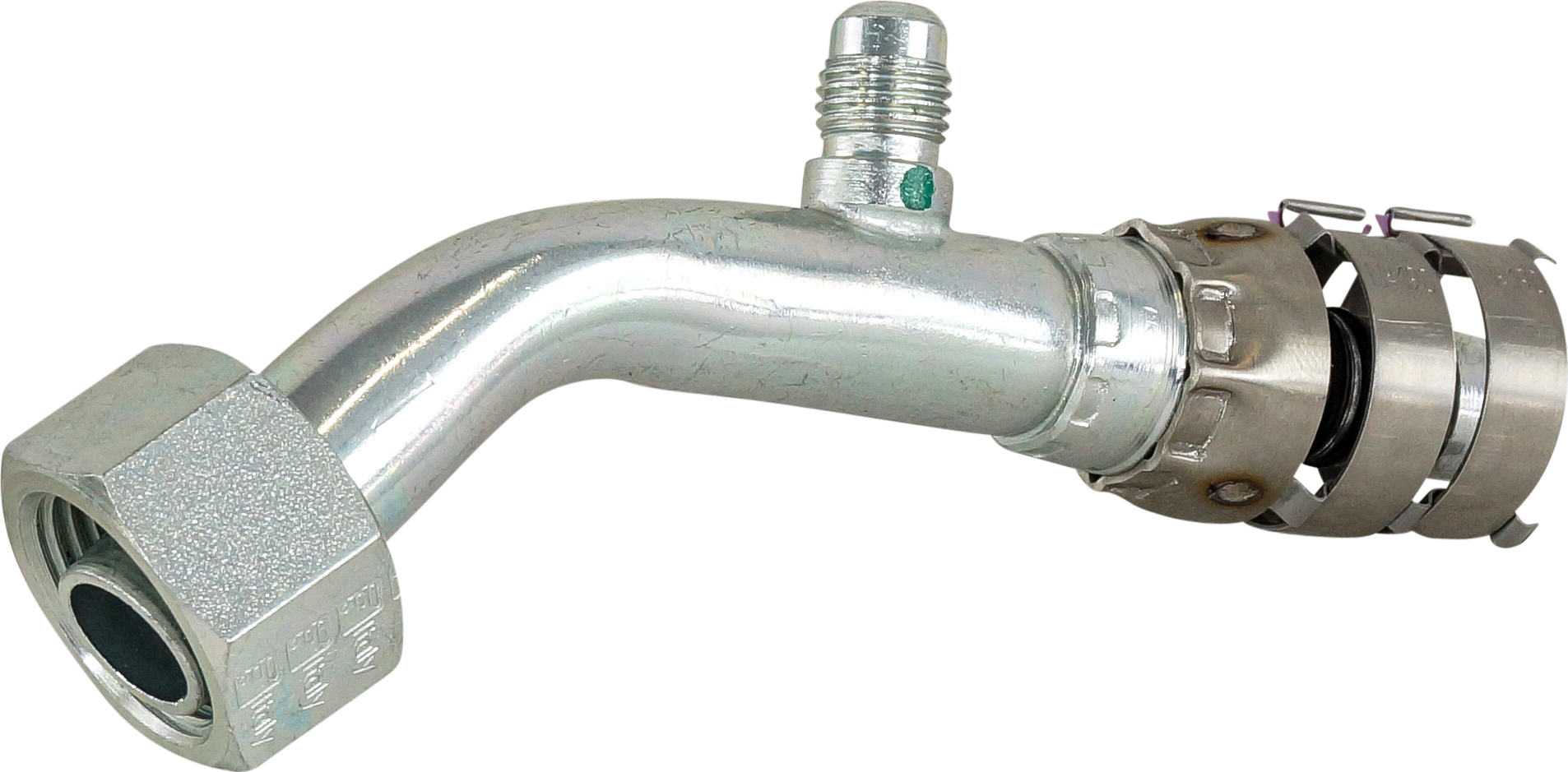HOSE FITTING, SUPERFLEX HD, FOR, 45D, #10, STEEL, 1/4-INCH MF (R12) ACCESS
