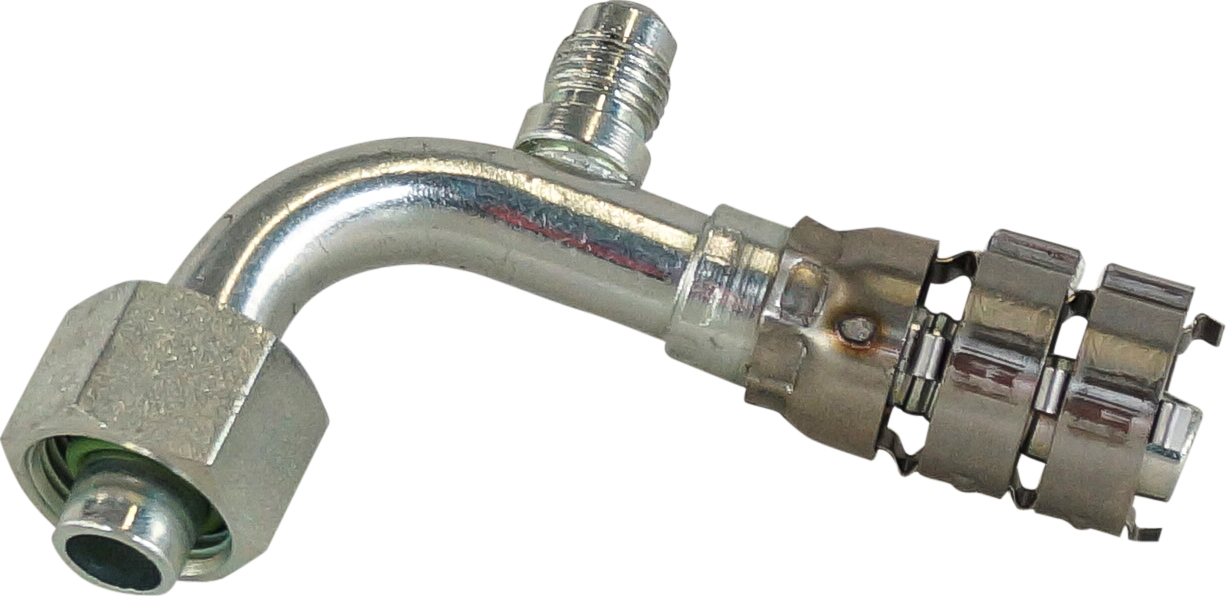 HOSE FITTING, SUPERFLEX HD, FOR, 90D, #8, STEEL, 1/4-INCH MF (R12) ACCESS