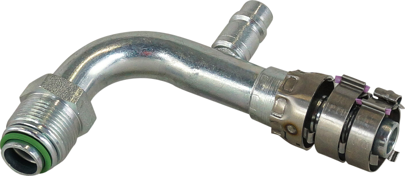 HOSE FITTING, SUPERFLEX HD, MOR, 90 DEG, #10, STEEL, R134A ACCESS