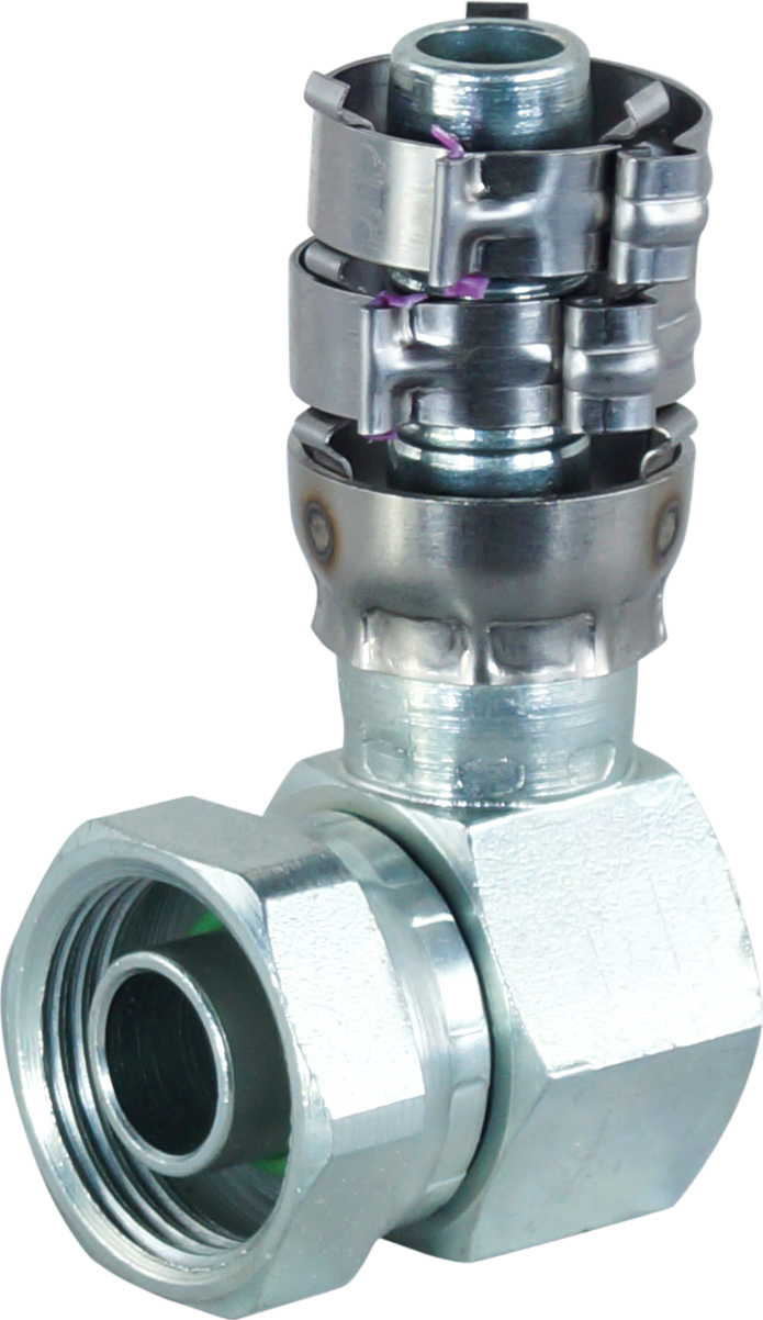 HOSE FITTING, SUPERFLEX HD, TUBE-O, 90 DEG, STEEL