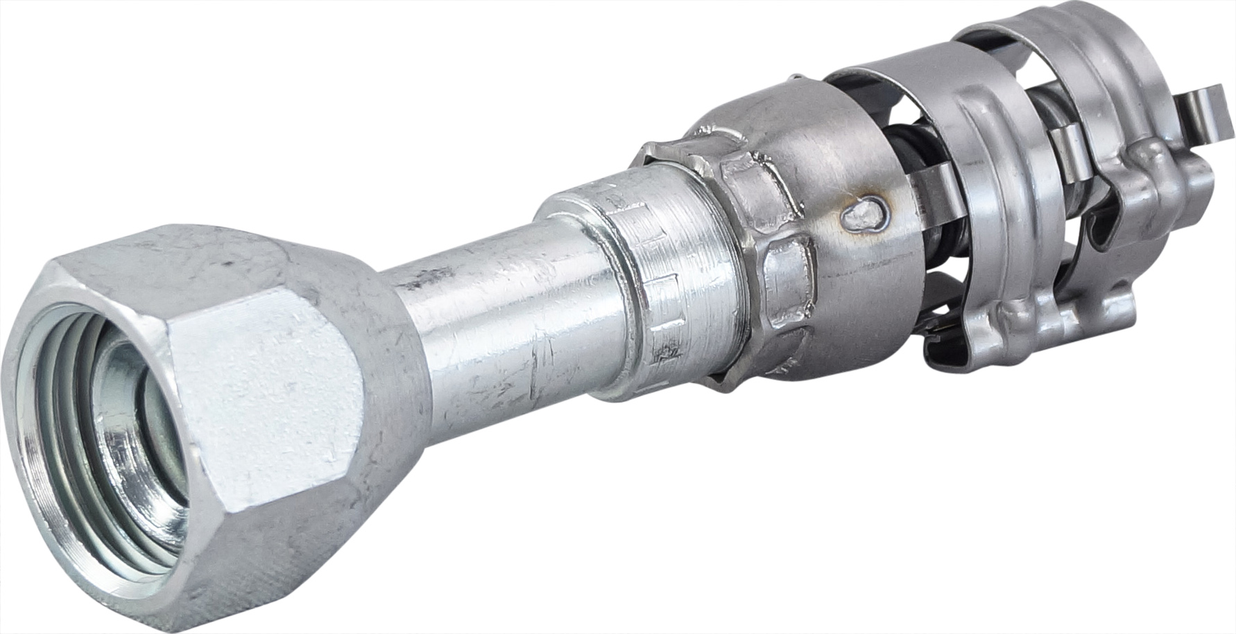 HOSE FITTING, SUPERFLEX HD, FF, STR, #8, STEEL