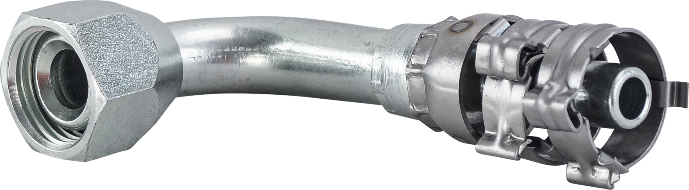HOSE FITTING, SUPERFLEX HD, FF, 90 DEG, #8, STEEL