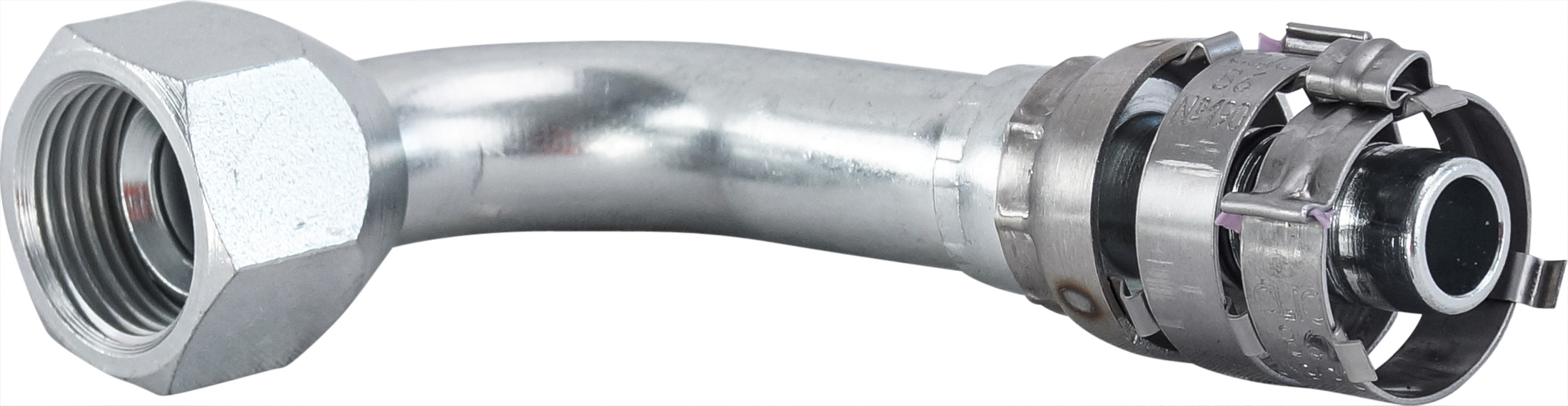 HOSE FITTING, SUPERFLEX HD, FF, 90 DEG, #10, STEEL