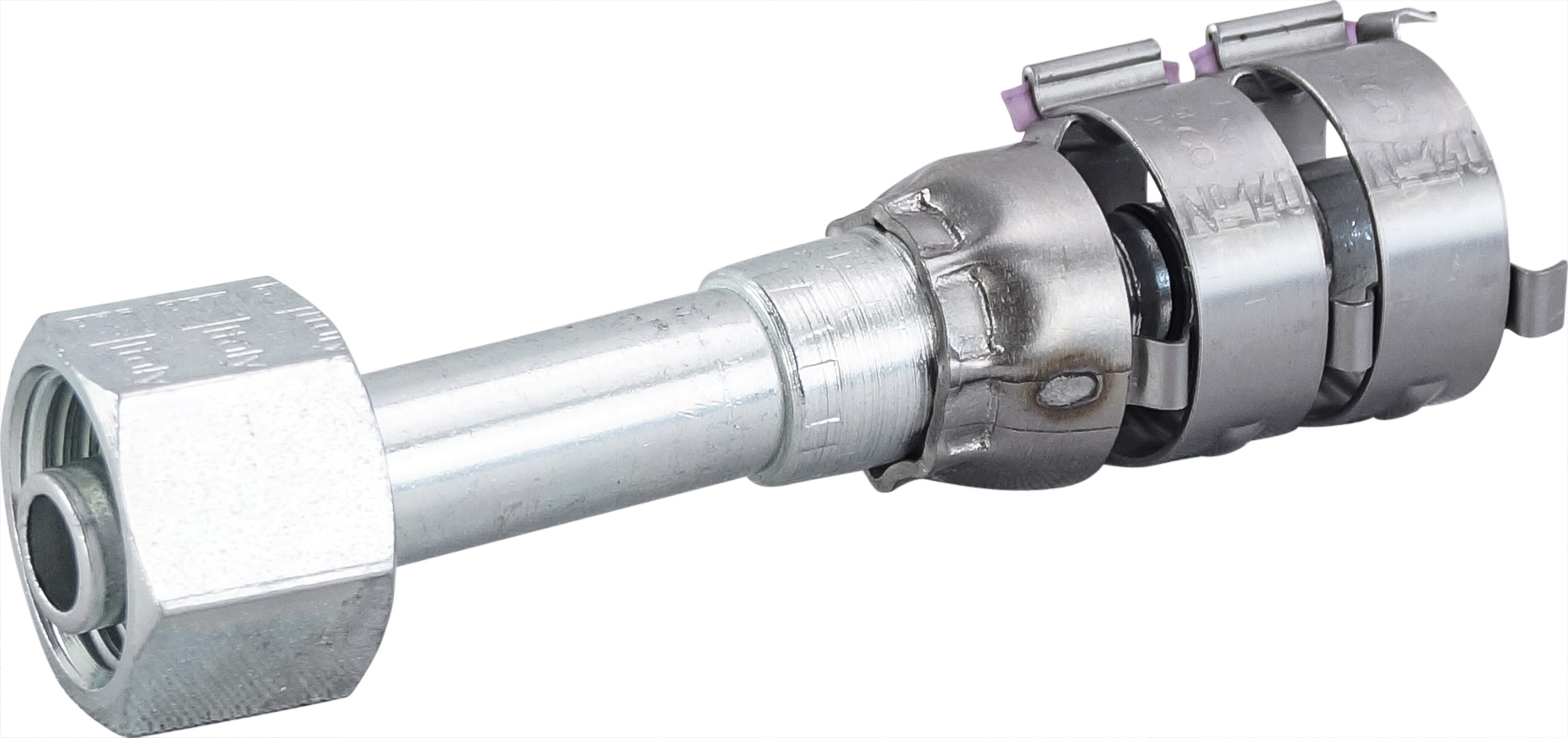 HOSE FITTING, SUPERFLEX HD, FOR, STR, #6, STEEL
