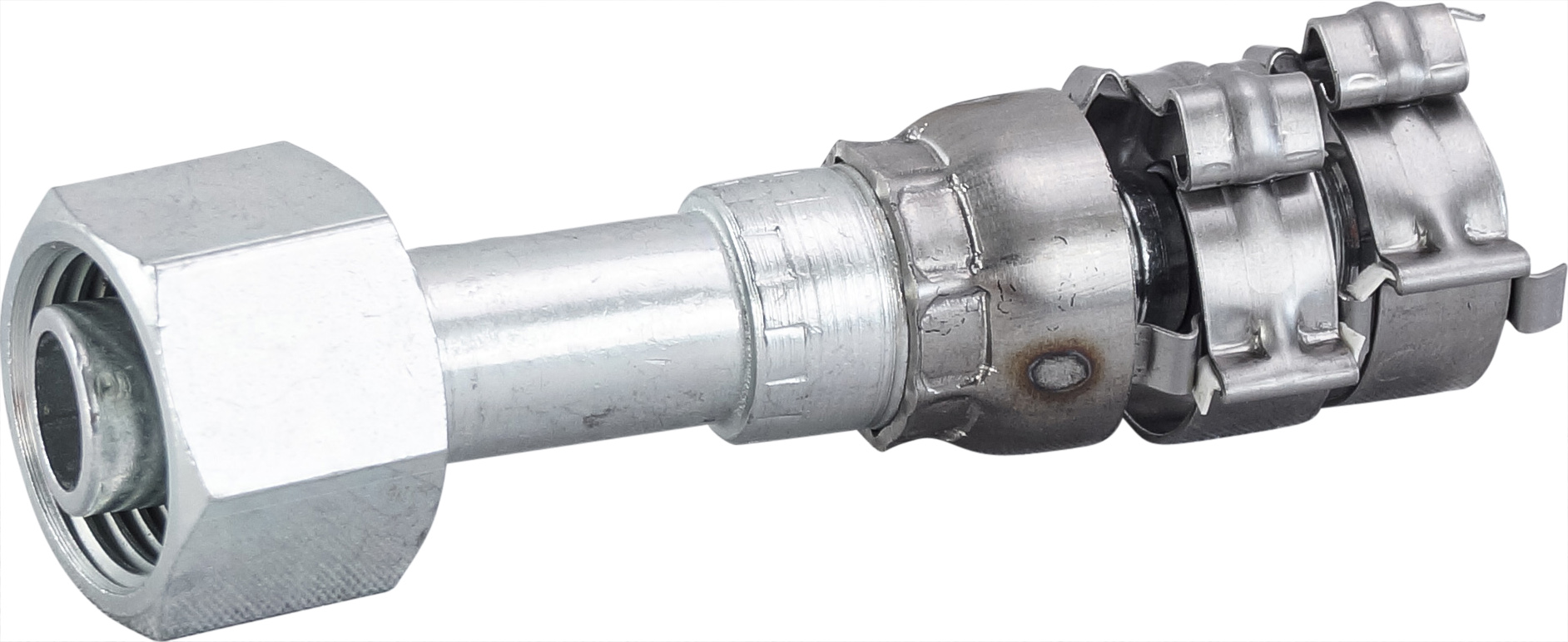 HOSE FITTING, SUPERFLEX HD, FOR, STR, #8, STEEL