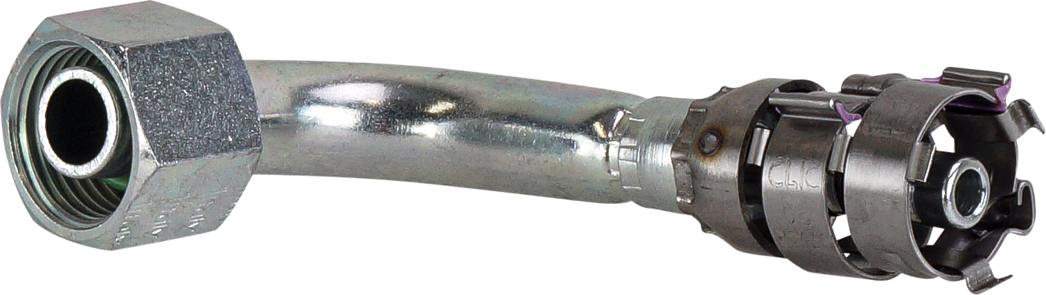 HOSE FITTING, SUPERFLEX HD, FOR, 90 DEG, #6-8, STEEL, STEP-UP