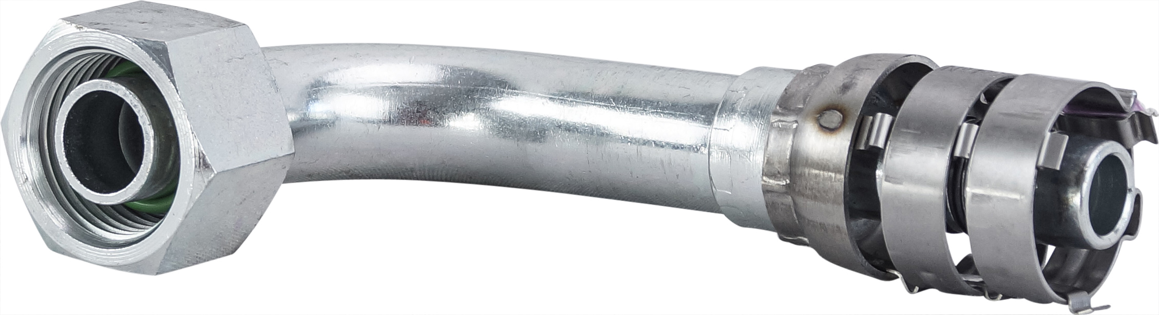 HOSE FITTING, SUPERFLEX HD, FOR, 90 DEG, #10, STEEL
