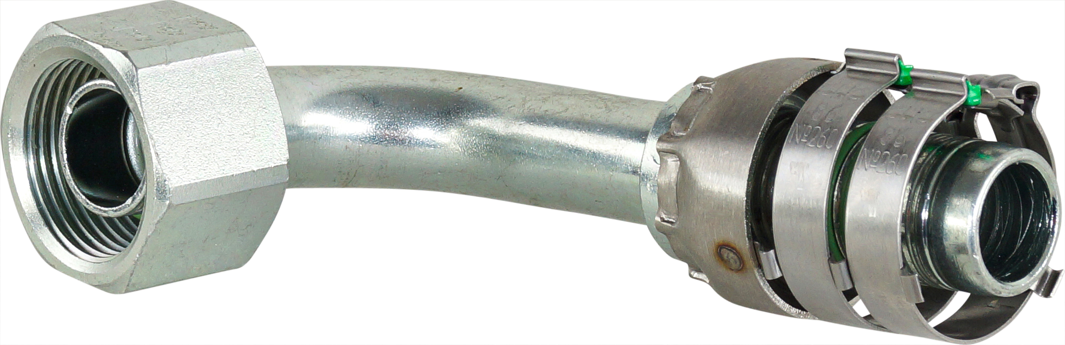 HOSE FITTING, SUPERFLEX HD, FOR, 90 DEG, #12-#14, STEEL, STEP-UP
