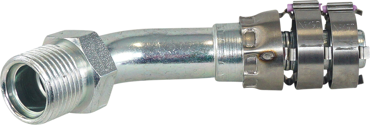 HOSE FITTING, SUPERFLEX HD, MIO, 45D, #10, STEEL