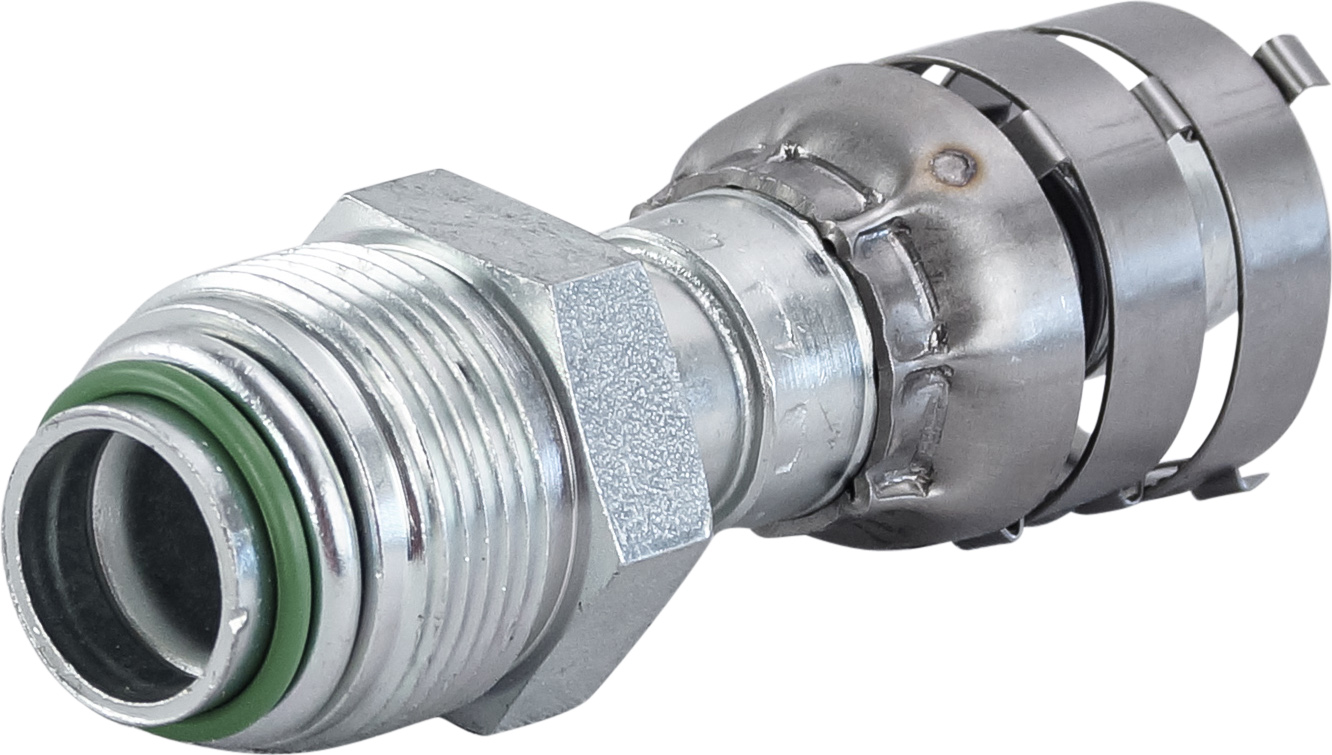 HOSE FITTING, SUPERFLEX HD, MOR, STR, #12, STEEL
